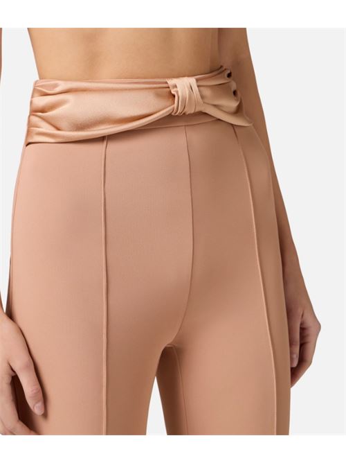 SATIN BOW TROUSERS ELISABETTA FRANCHI | PA08551E2283 nudo